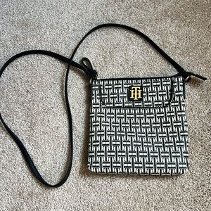 Tommy Hilfiger Navy & Cream “ TH “ Logo Crossbody Purse
